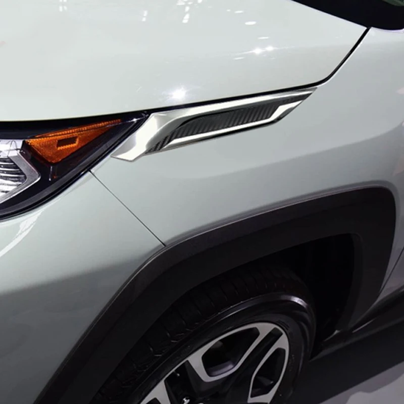 

ABS Head Front Lamp Light Trim Garnish Sticker For Toyota RAV4 2019 2020