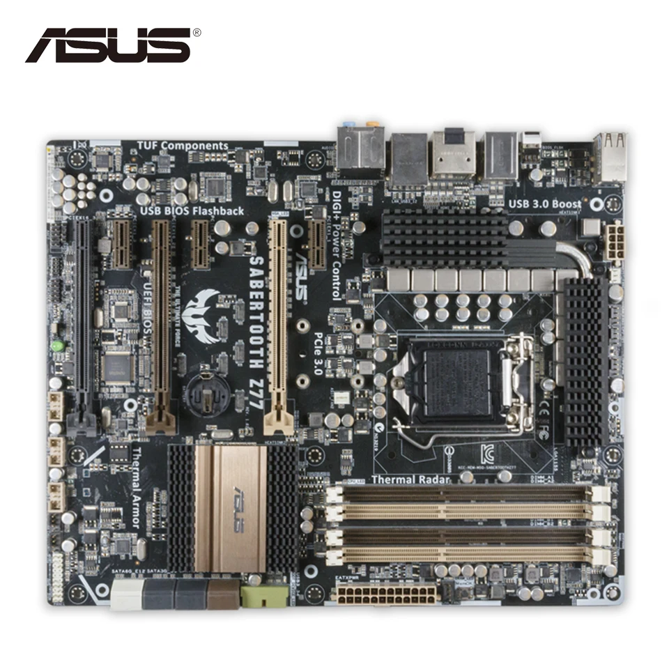 Original Used Asus SaberTooth Z77 Desktop Motherboard Not