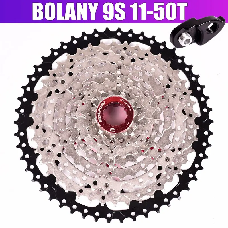 BOLANY MTB велосипед свободного хода 9S 11-36 40 42 горный велосипедный маховик 9 27 скоростная кассета Звездочка для широкого соотношения - Цвет: 9S 50T expansion BK