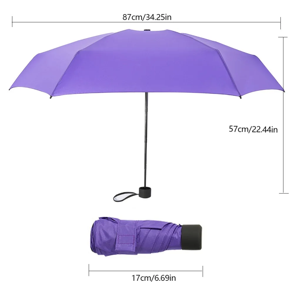 Хит, 18 цветов, мини Карманный Зонтик для женщин, УФ, маленькие зонты, зонтик для девочек, анти-УФ, водонепроницаемый, портативный, Сверхлегкий, для путешествий, Прямая поставка
