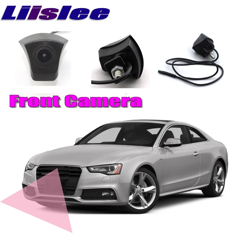 

LiisLee Car Front Camera LOGO CAM Hood Mesh Front Grille CAM For Audi A5 B8 2007-2016 DIY Manually Control Channel Front Camera