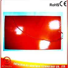 Нагреватель силиконовой резины 230 в 2000 Вт 570*970*1,5 мм 3 м клей 1000 мм свинцовый провод выходящий из короткой боковой XD-H-M-407