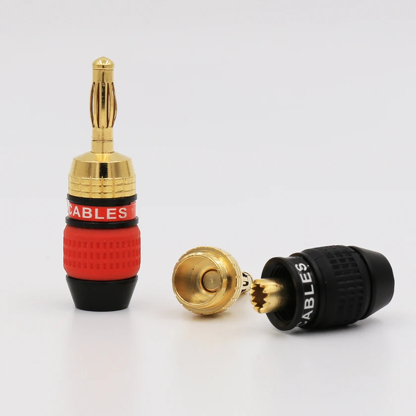 8 шт. штекеры типа банан с позолоченным проводом для динамика|plug gold|plug connectorplug banana |