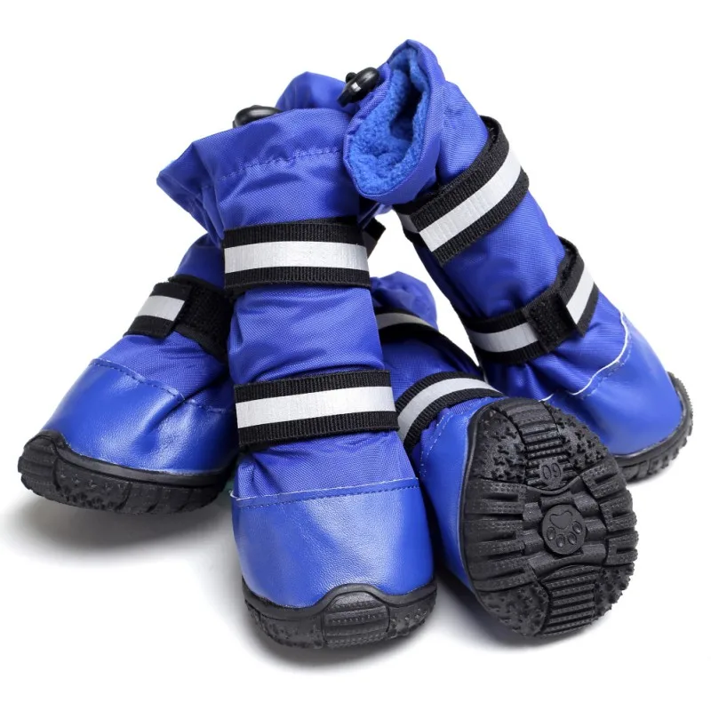 

4pcs Winter Warm Pet Dog Shoes Puppy Windproof Boot for Rain Day Soft Durable Small Medium Large Dog Winter Shoes