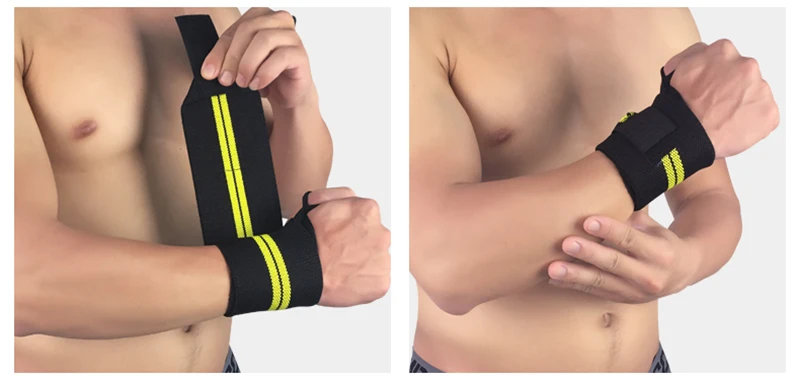 2 шт. регулируемый спортивный браслет эластичные бинты для запястья повязка для тяжелой атлетики Powerlifting Crossfit дышащая поддержка запястья