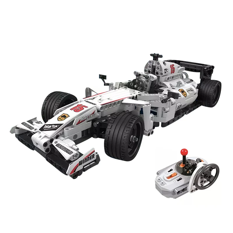 729 шт. Technic Fit F1 пульт дистанционного управления RC гоночный автомобиль гонщик электрические строительные блоки игрушки подарки на день рождения для мальчиков детей - Цвет: A no box