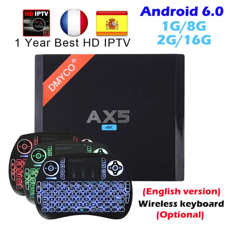

The most stable 1 year iptv SATXTREM Brazil Spain Portugal Latin IPTV With AX5 tv box Android 6.0 Amlogic S905X HD Media Player
