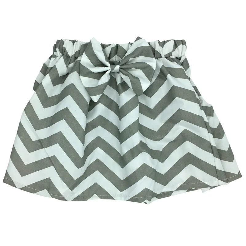 10 видов стилей мини-юбка для малышей Милая пышная однотонная плиссированная юбка с бантом для маленьких девочек юбки для новорожденных девочек от 0 до 6 месяцев, месяцев - Цвет: stripe gray