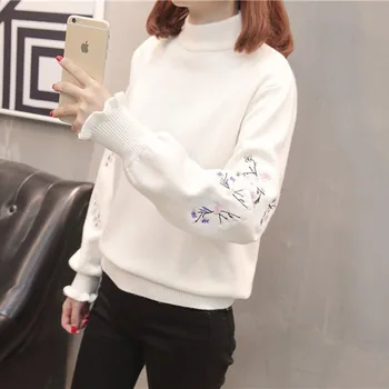 

O-Neck Printed Long Sleeve Women Autumn Pullovers And Sweaters Knitted Ladies O-Neck Pull Jumper Warm Fall Sweater Casual Pull