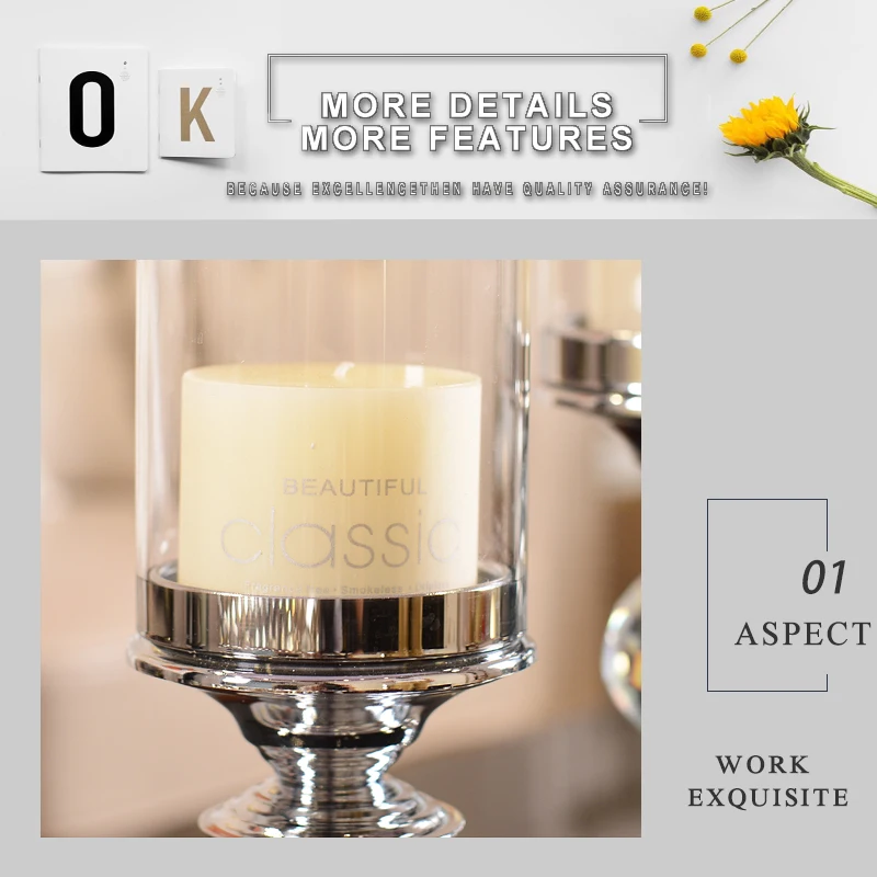 christmas candle holder candy bar wedding centerpieces (3)