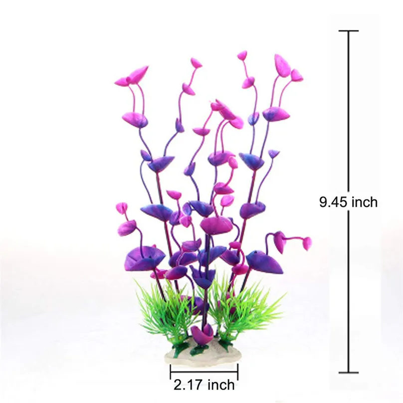 4 PCS Aquarium Plants Plastic Fish Plant Artificial Colorful Decoration Safe Decorations #4M09 (5)