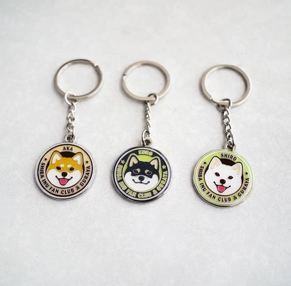 Kabosu 犬キーリングかわいい柴犬パターンキーリング Doge キーチェーン金属柴犬キーホルダー キーホルダー Aliexpress