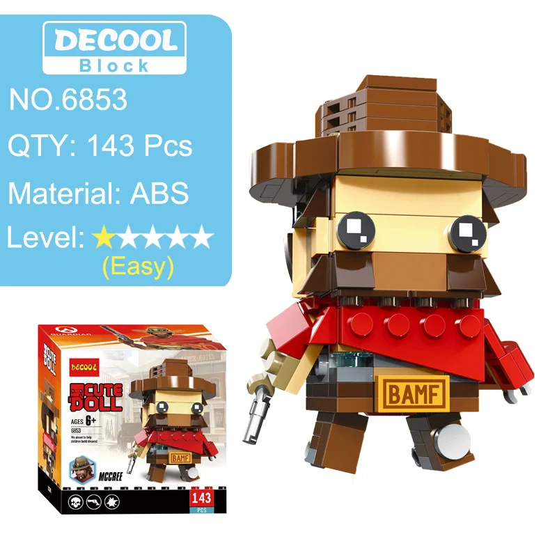 За просмотром Tracer Hanzo Mccree Dva игрушки экшн фигурки блочные игра персонажи игрушка