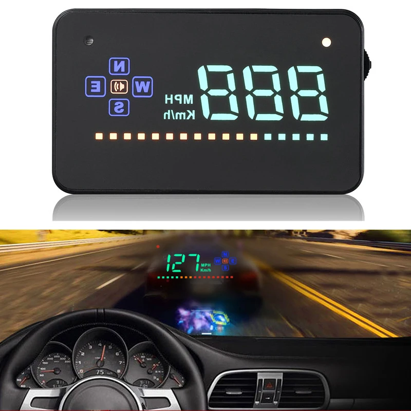 Автомобиль Скорость проектор gps Hud Дисплей ometer лобовое стекло более сигнализации