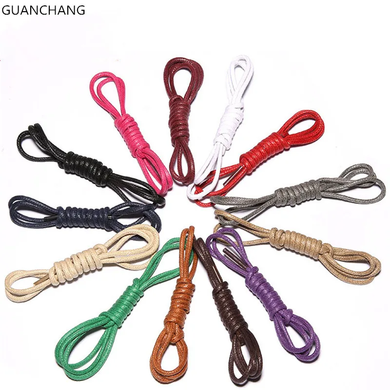 

Round Waxed Shoelaces Oxford Dress Canvas Sneaker Shoe Laces Unisex Shoestring Leather Waterproof Cotton Snow Martin Bootlace