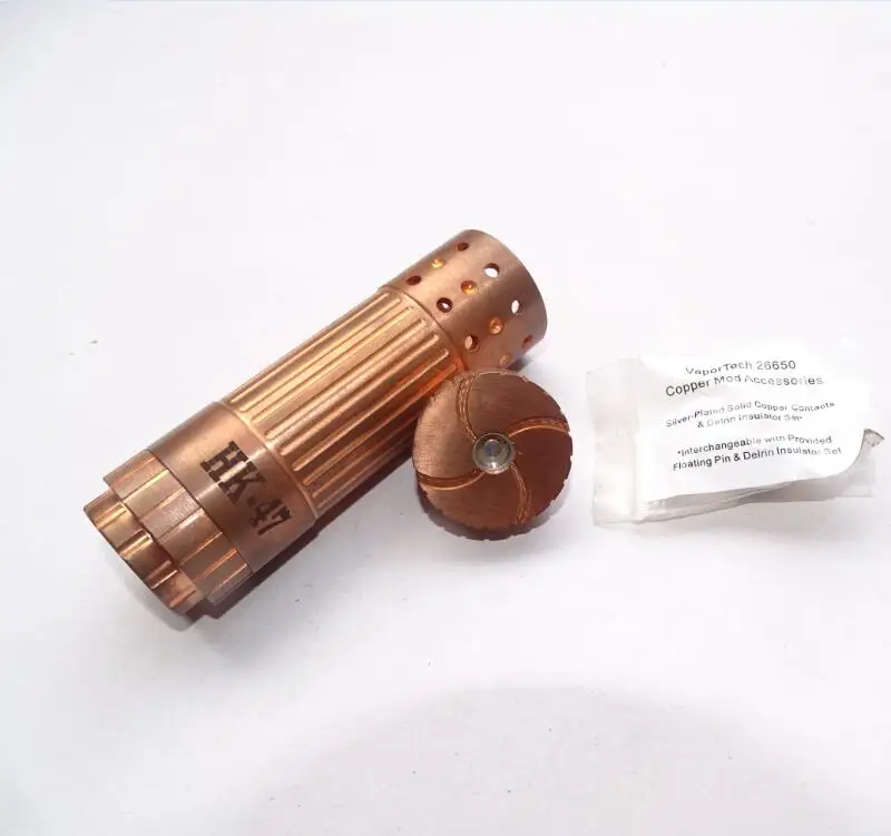 pure copper 26650 mechanical mod HK47 mod pure copper 26650 mechanical mod HK47 mod