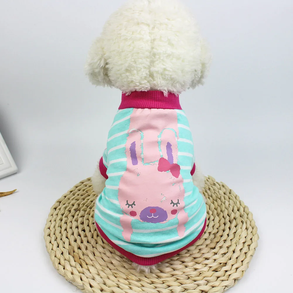 

Cute Animal Striped Summer Dog Clothing T-Shirt Puppy Costume Pet dog clothes for small dogs winter puppy chihuahua #40