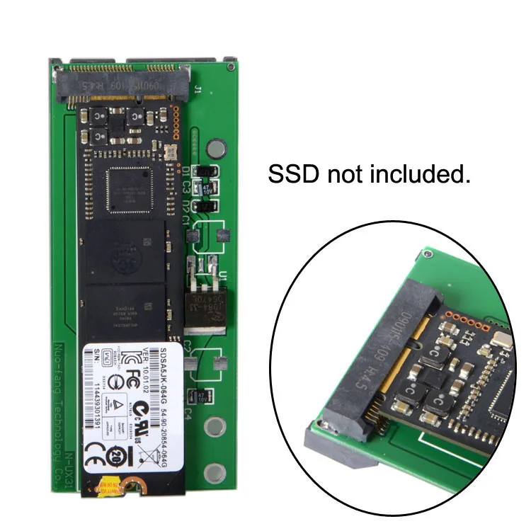 SATA 22P 7 + 15 к MSATA Mini PCI E PCBA сборка только для UX31 UX21 XM11 SSD твердотельный