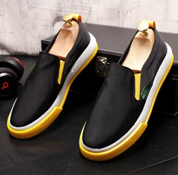 

Classic New Men's Fashion Set of Canvas Shoes Low to Help Breathable shoes a pedal casual shoes Fashion lazy shoes Fast send