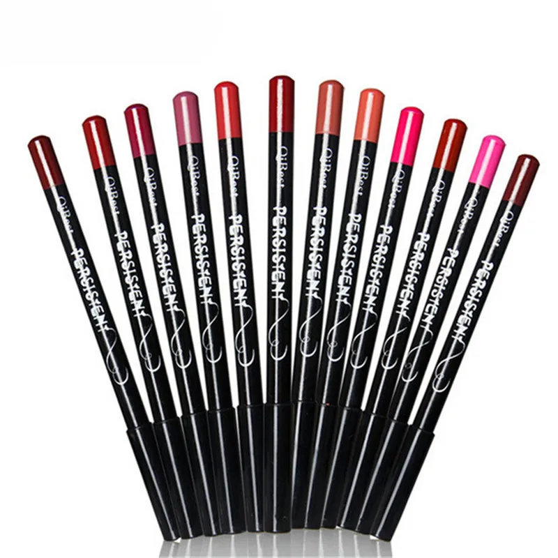 12 colors Pro Waterproof Lip Liner Pencil Lipliner Pencils Sexy Full