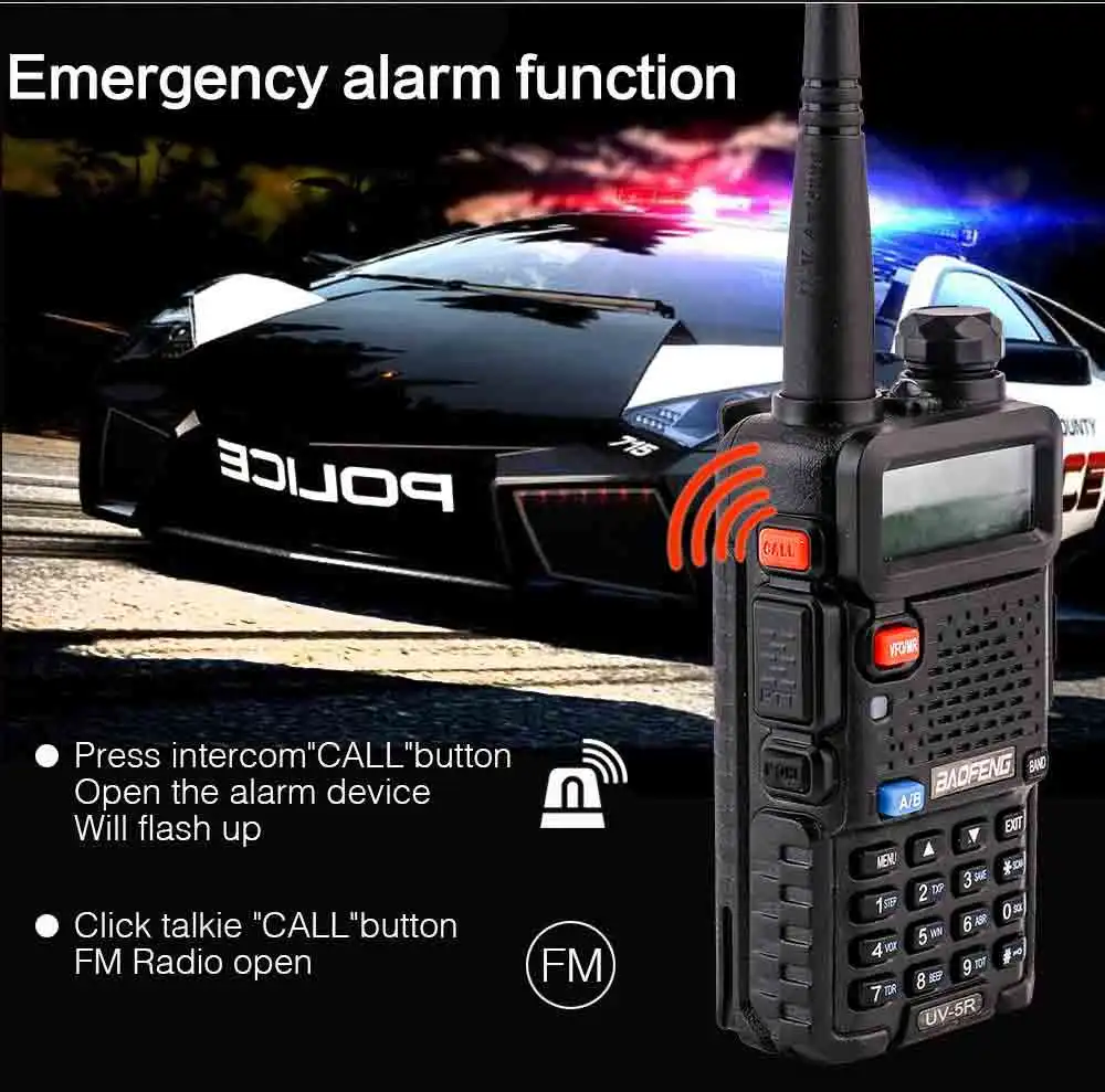 Walkie Talkie 2 шт Baofeng Uv-5R для коммуникатора ham Radio Amador woki toki boafeng Uv 5r 2-полосная радиостанция Cb Radio