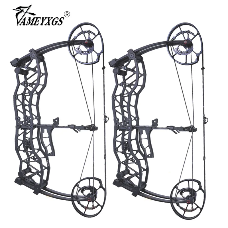

40-60lbs Compound Bow Archery Steel Ball Dual-purpose Bow 370FPS Triangle Pulley Catapult Fishingbow Hunting Shooting Bow