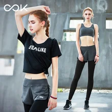 Женский костюм для фитнеса и йоги из 3 предметов модная футболка