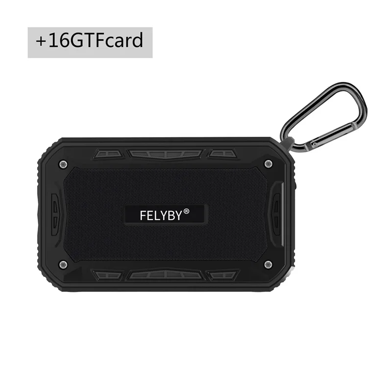 FELYBY S618 портативный Bluetooth Беспроводной акустическая мини-водонепроницаемый IP67 открытый стерео динамика сабвуфер для телефона компьютер TF AUX - Цвет: Black and 16TF