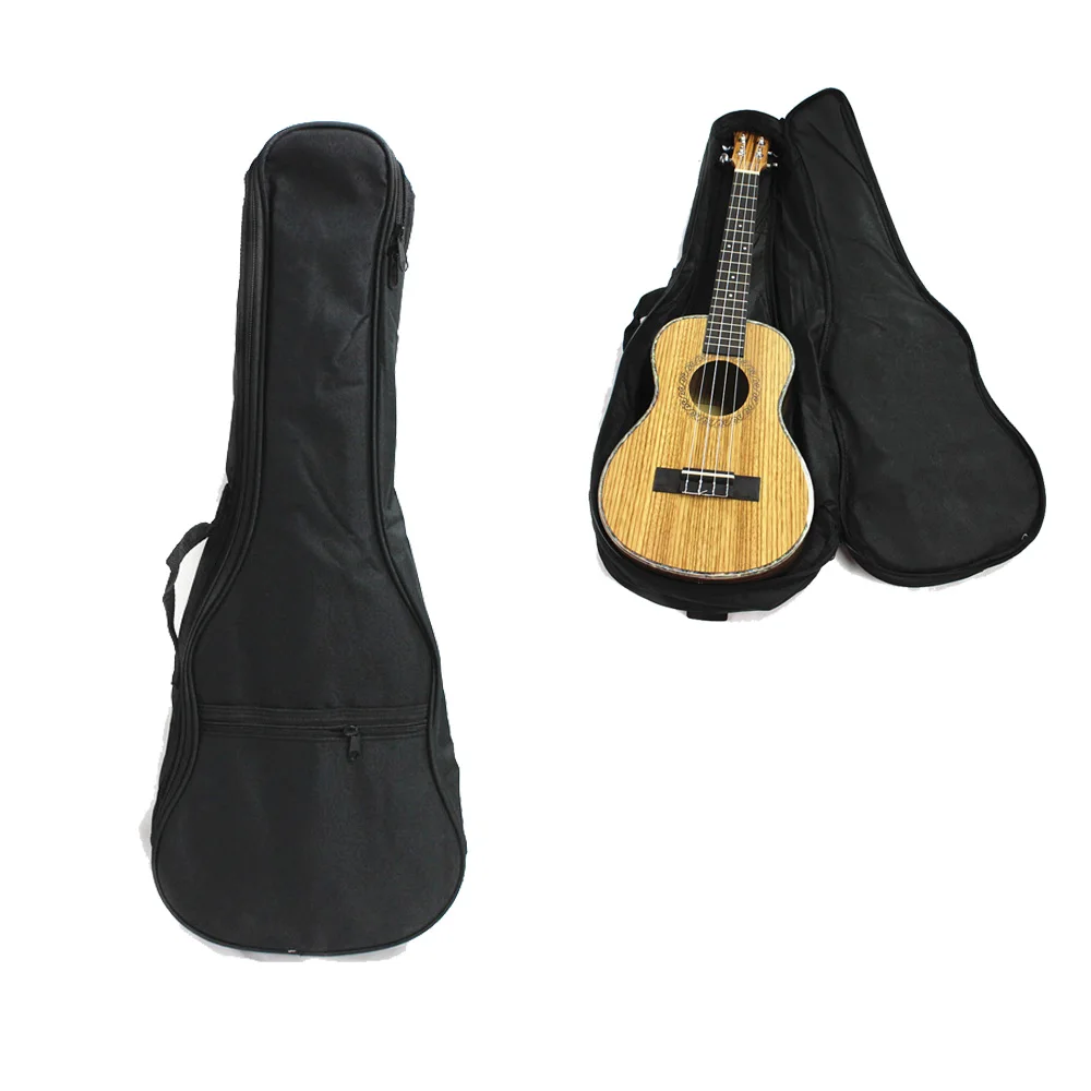 

23 Inch Black Ukulele Bag Soft Case Gig Cotton Waterproof Oxford Bag Single Shoulder Backpack Padded Musical Instrument