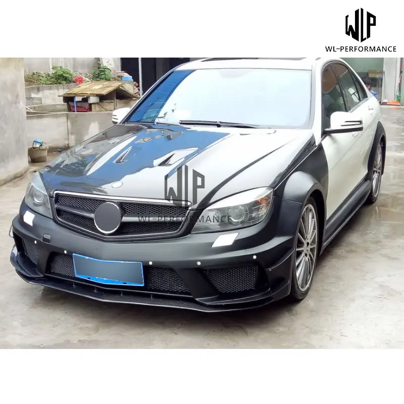 W204 C180 C200 C260 FRP материал передний задний бампер боковая юбка блендер для Mercedes Benz C63