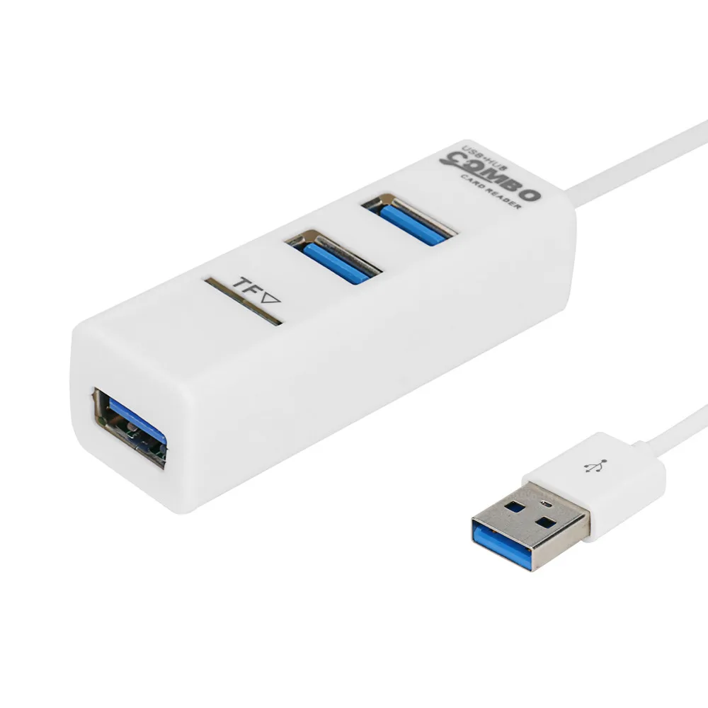 Новинка 2 в 1 комбинированный 3 портовый КОНЦЕНТРАТОР USB 0 разветвитель кардридер с