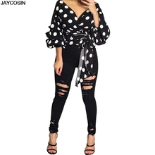 JAYCOSIN брюки летние женские с высокой талией обтягивающие эластичные джинсовые брюки с дырками сломанные Карандаш Длинные Джинсы Леггинсы одноцветные средняя талия 9425