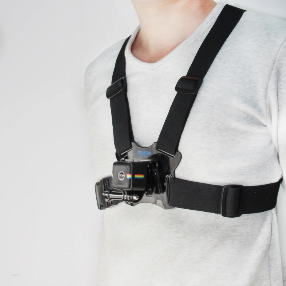 

TELESIN Adjustable Chest Belt Strap Harness with Frame Mount Adapter for Polaroid Cube and Cube+ Action Camera Accessory Kit