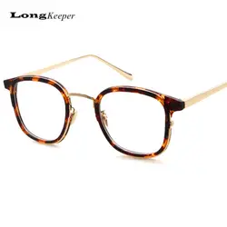 LongKeeper Брендовая Дизайнерская обувь Для женщин ретро глаз прозрачные очки кадр очковые Оптические очки кадр gafas де Грау 1870 м