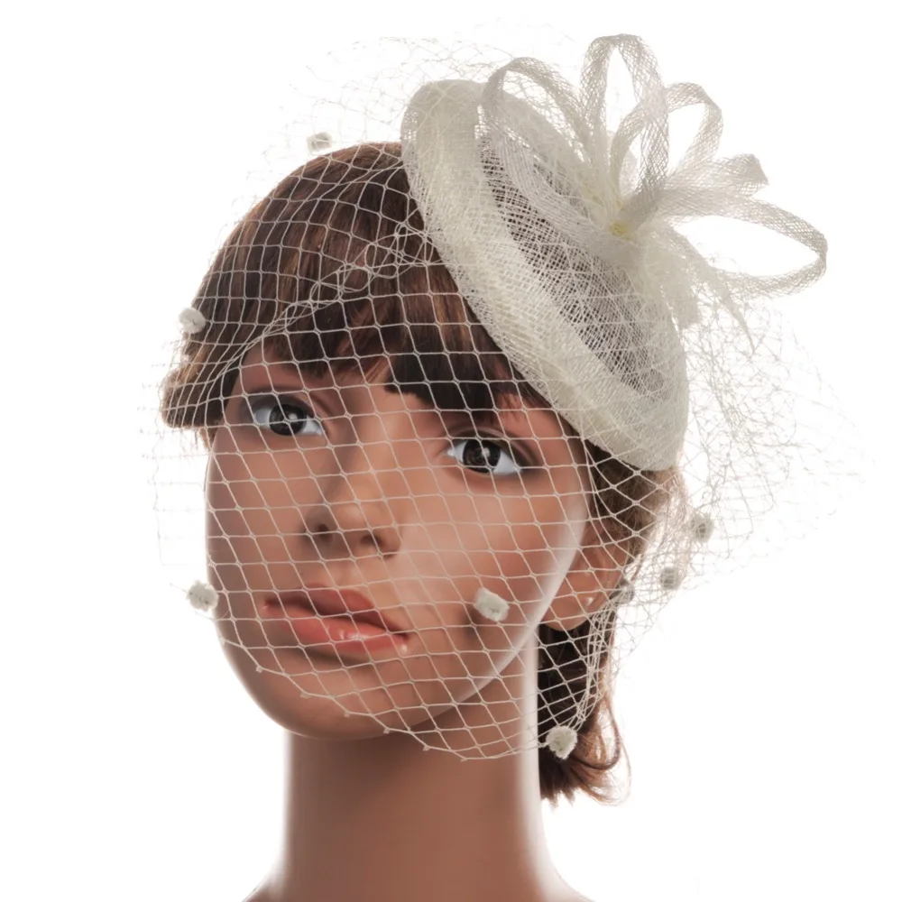 Лицевая вуаль Шапки для Для женщин свадебное украшение для волос Свадебные Шапки недавно белье Западной Банкетный головные уборы для