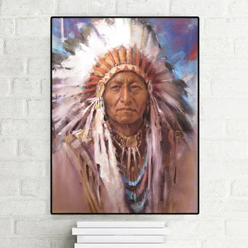 

Native Indian Oil Painting on Canvas Posters and Prints Scandinavian Pop Art Wall Picture for Living Room