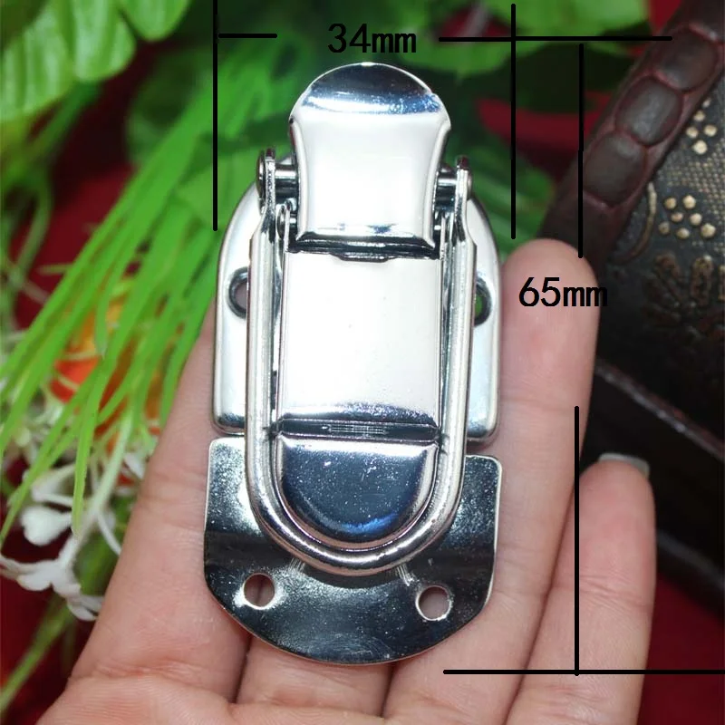 Vintage Metal Lock Chest Box Gift Box Suitcase Case Buckles Toggle Hasp