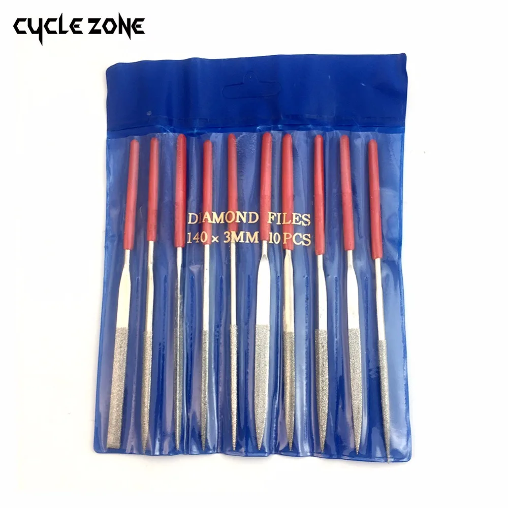 10 Pieces 140mm Diamond Mini Outdoor Needle File Set Handy Tools for Ceramic Glass Gem Stone Hobbies and Crafts | Дом и сад