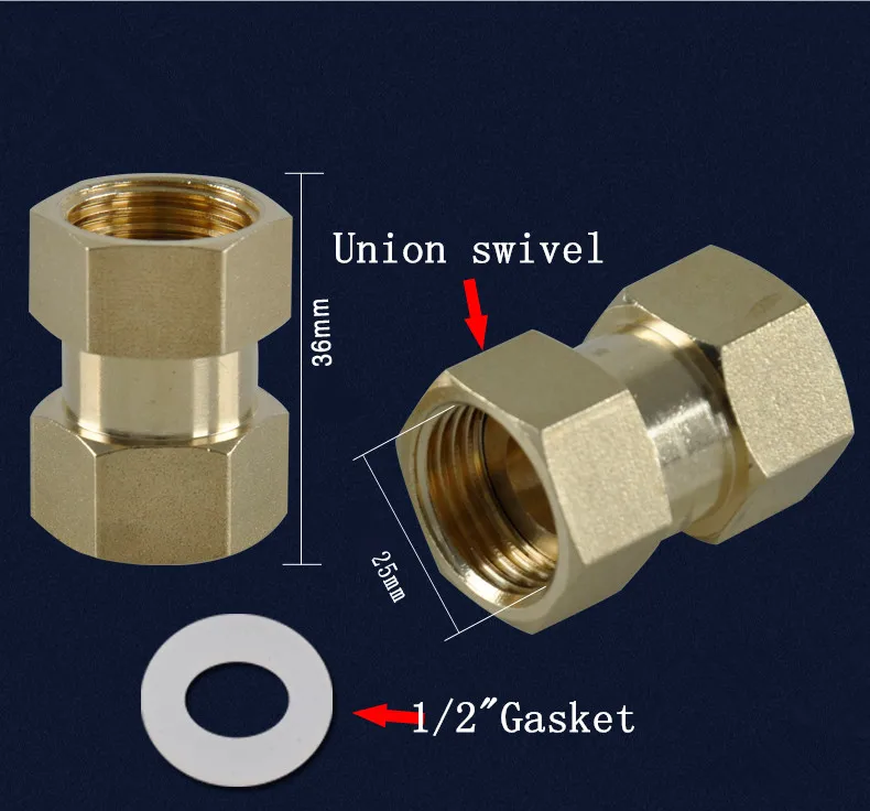 Фирменная Новинка 3/" Женский х 3/4" Union поворотные Женский пара латунь с резьбой Соединительные части труб высокое качество