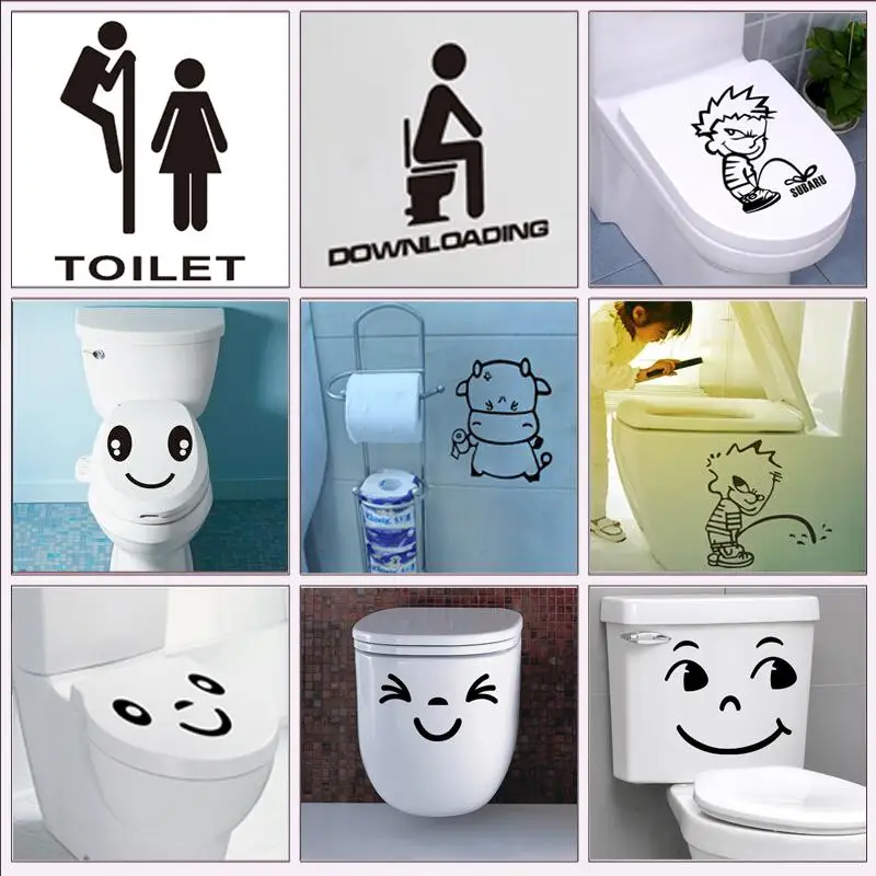 waterproof bathroom toilet sticker door glass stickers wall decal zooyoo314 home decoration vinyl art pvc posters 5.5