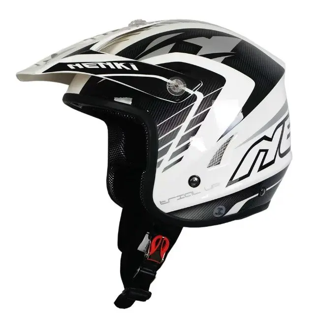 Nenki 606 шлем для мотокросса, внедорожный Экстремальный мотоциклетный шлем, мотоциклетный шлем, мотоциклетный шлем с пиком - Цвет: White Gray