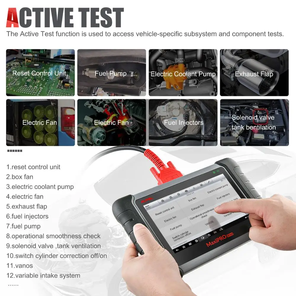 Autel MaxiPRO MP808K OBD2 сканер Авто Диагностический авто инструмент OBD Автомобильный scania