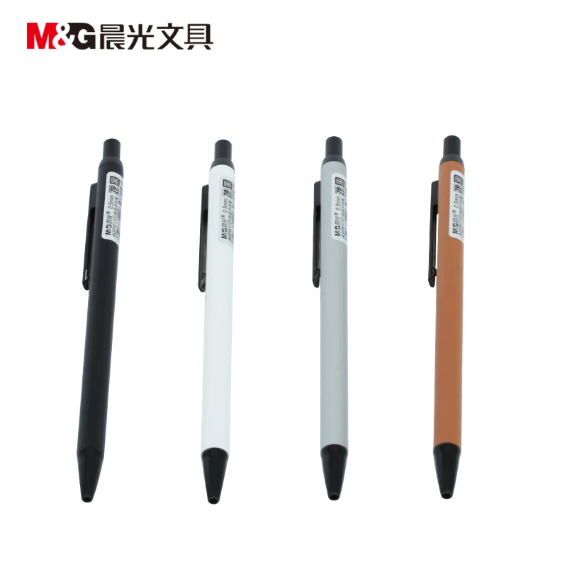 

RollerBall pen black ink refill 0.5 Tip M&G AGPW1101 matte metal pen office and school stationery 36pcs/lot Free Shipping