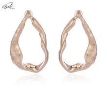 Badu, Простые Модные серьги геометрической формы, гвоздики для женщин, золотые/серебряные серьги, ювелирное изделие, винтажные полые серьги из сплава