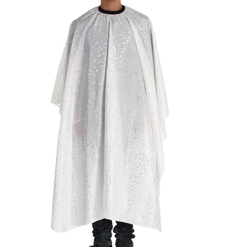

kanbuder Stars White Hair Cutting Hairdressing Cloth Barber Tools Large Salon Adult Waterproof Cape Gown For Hairdresser