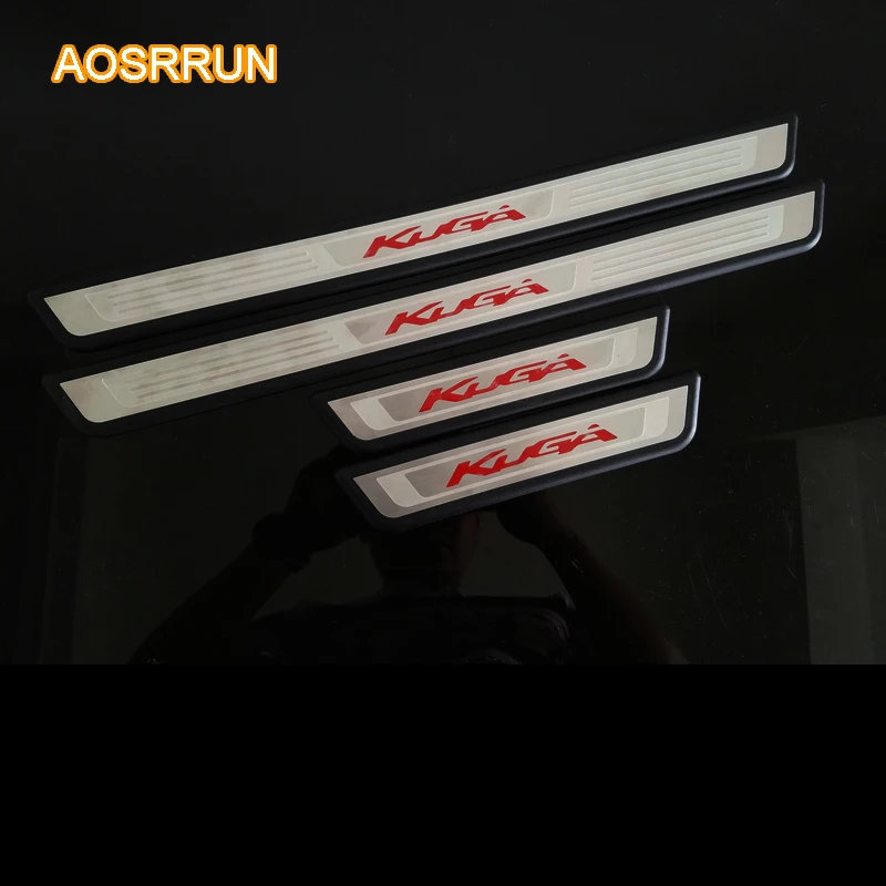 

AOSRRUN Free Shipping Stainless steel Scuff Plate Door sill Trim Car accessories Fit For Ford Kuga Escape 2012 2013 2014 2015