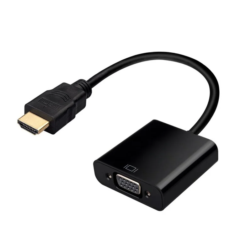 [Обновленная версия] HDMI 1080 P к VGA кабель адаптер конвертер для ПК ноутбука без питания, Raspberry Pi-черный