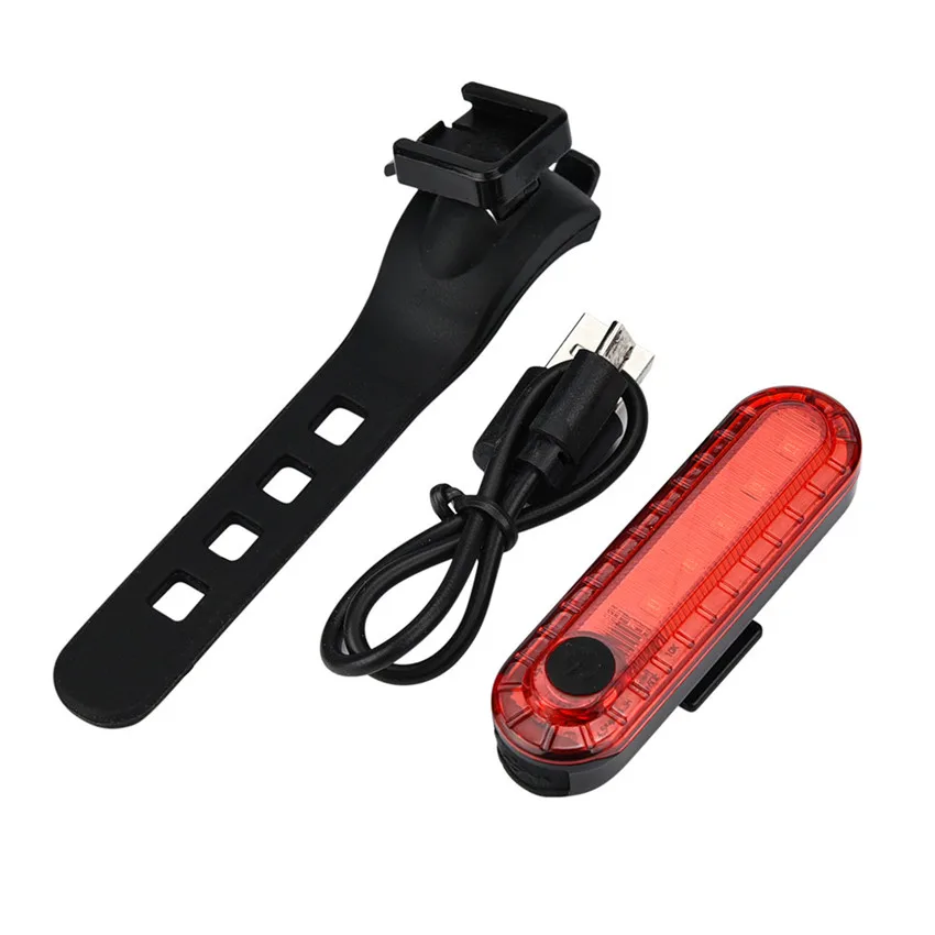 USB recargable Bicicleta Luces Bicicleta Led Bicicleta luz 4 modos 5 LED frontal trasero luz de la lámpara Luces Bicicleta LED 40AT17