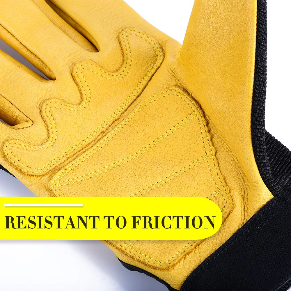 New Deerskin Men's Work Driver Gloves Leather Security Protection Wear Safety Workers Working Racing Moto Gloves For Men 8003 New Deerskin Men's Work Driver Gloves Leather Security Protection Wear Safety Workers Working Racing Moto Gloves For Men 8003