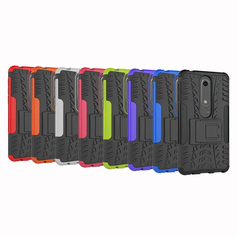 Fundas Высокое качество PC + TPU чехол для телефона Nokia 6 2018 Heavy Duty Защита задняя крышка